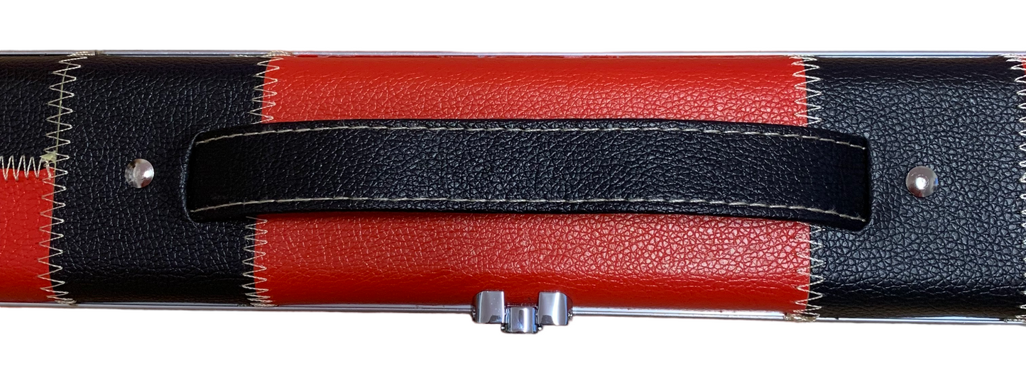 3/4 - Red/Black Halo Stitch Pattern  Case & Cue Deal